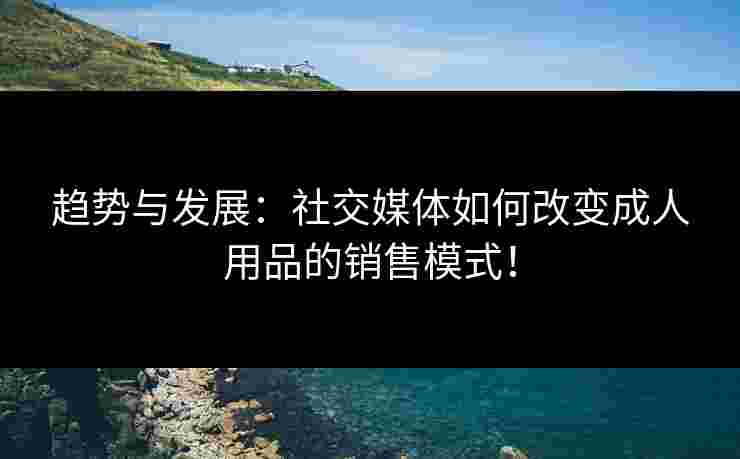 趋势与发展：社交媒体如何改变成人用品的销售模式！