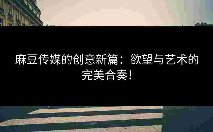 麻豆传媒的创意新篇：欲望与艺术的完美合奏！